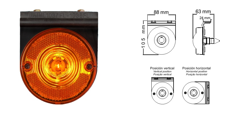 1037FLA - FARO COLGANTE AMBAR